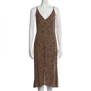 REFORMATION ANIMAL PRINT MIDI DRESS